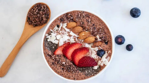 Low-Carb Chocolate Almond Smoothie Bowl