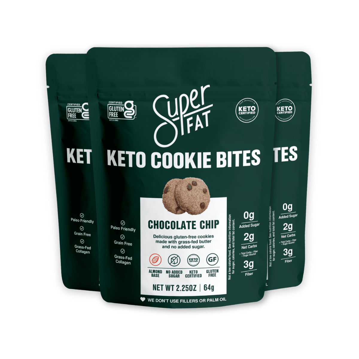 SuperFat Keto Cookie Bites, 6 packs