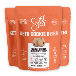 SuperFat Keto Cookie Bites, Peanut Butter Chocolate Chip - 6 packs