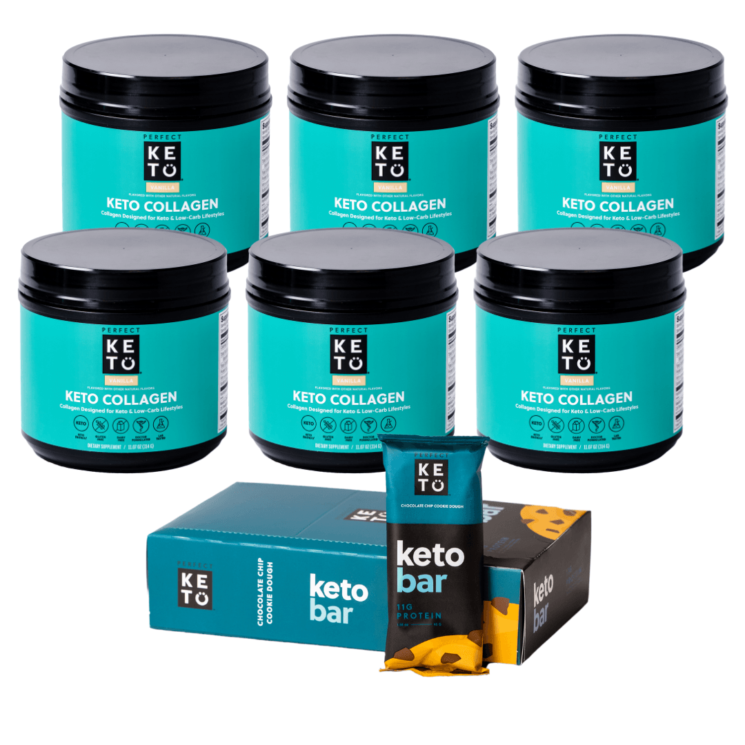 Keto Collagen 6-Pack + FREE Box of Keto Bars